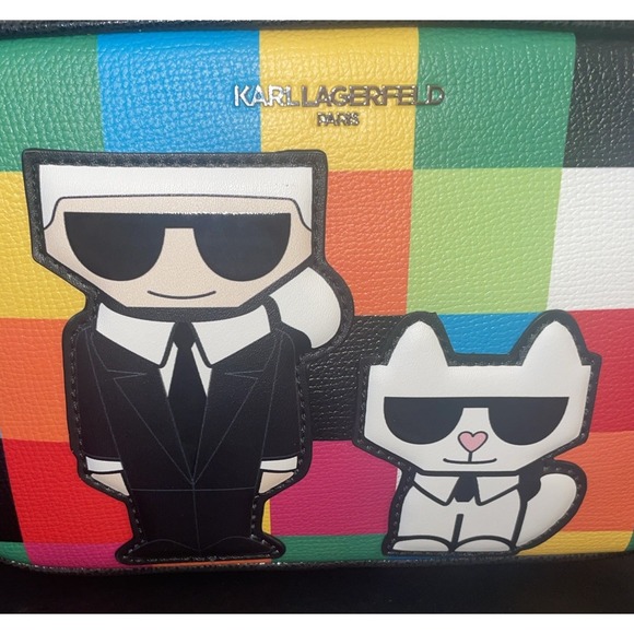 Karl Lagerfeld Paris Maybelle Multicolor Crossbody Camera Bag Handbag NWT $178 - Picture 2 of 12